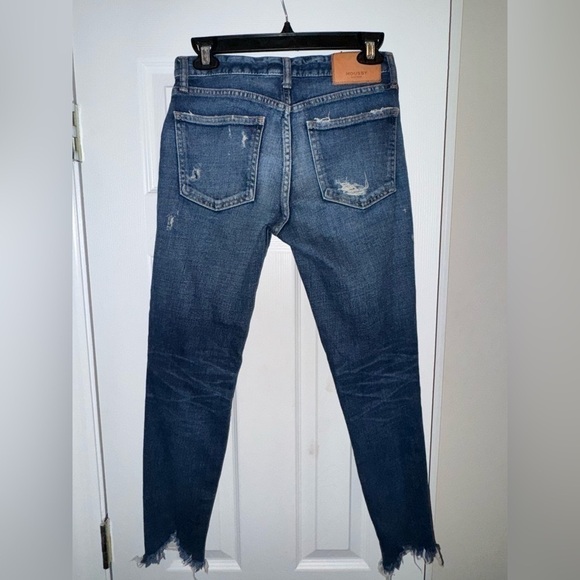 Moussy Vintage Distressed Slim Fit Blue Denim Jeans Size 25 - Picture 4 of 8